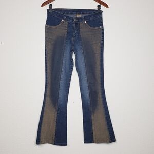 Vintage Watch LA Jeans Wear Womens Boot Cut Flare Jeans Size 7 Hippie 80s Retro